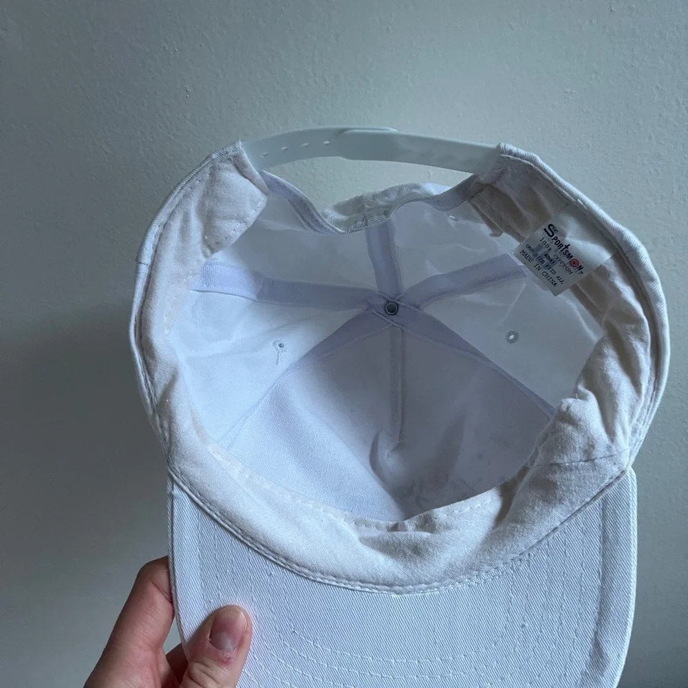 Vintage White Graphic Cap “I’m a perfect 50” birthday hat